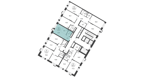 27,1 м², квартира-студия 9 814 266 ₽ - изображение 44
