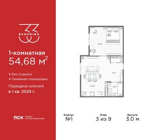 54,7 м², 1-комнатная квартира 22 431 100 ₽ - изображение 6