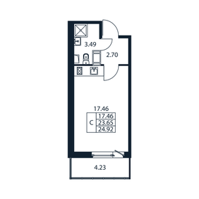 25,2 м², квартира-студия 4 220 888 ₽ - изображение 78