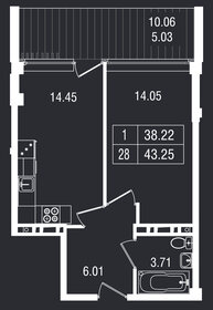 39,8 м², 1-комнатные апартаменты 11 559 438 ₽ - изображение 15