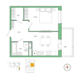 42,8 м², 1-комнатная квартира 7 150 000 ₽ - изображение 50