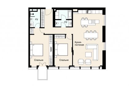 Квартира 118,2 м², 3-комнатная - изображение 1