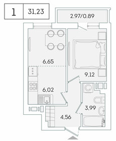 31,6 м², 1-комнатная квартира 3 650 000 ₽ - изображение 76