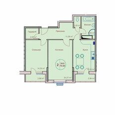 Квартира 75,9 м², 2-комнатная - изображение 3