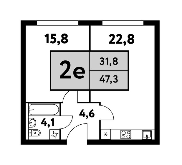 47,3 м², 2-комнатная квартира 20 344 462 ₽ - изображение 1