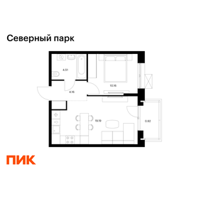 Квартира 38,9 м², 1-комнатная - изображение 1