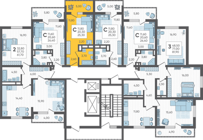 19,5 м², квартира-студия 5 300 000 ₽ - изображение 130