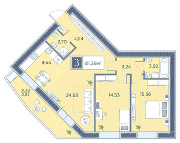 81,7 м², 4-комнатная квартира 9 830 000 ₽ - изображение 128