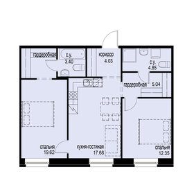 Квартира 67 м², 2-комнатная - изображение 1