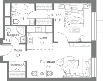 60,3 м², 2-комнатная квартира 13 300 000 ₽ - изображение 49