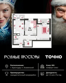 Квартира 65,6 м², 2-комнатная - изображение 1