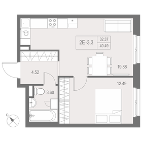 42,2 м², 1-комнатная квартира 11 859 000 ₽ - изображение 140