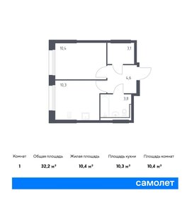 32,8 м², 1-комнатная квартира 10 639 935 ₽ - изображение 9