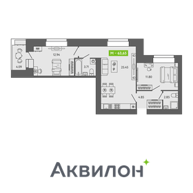 62 м², 2-комнатная квартира 8 950 000 ₽ - изображение 25