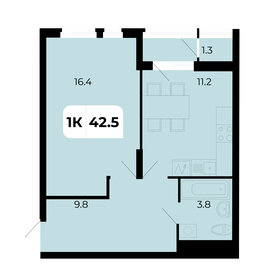 34,4 м², 1-комнатная квартира 4 248 400 ₽ - изображение 49