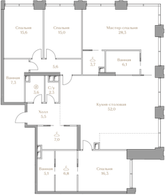 220 м², 5-комнатная квартира 215 659 408 ₽ - изображение 115