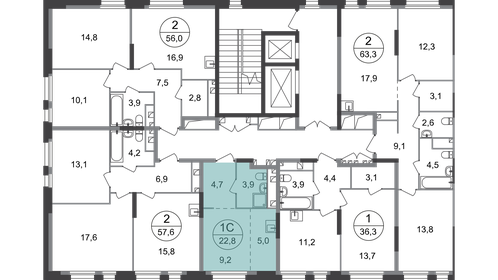 Квартира 22,8 м², студия - изображение 2