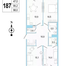 Квартира 97,9 м², 3-комнатная - изображение 2