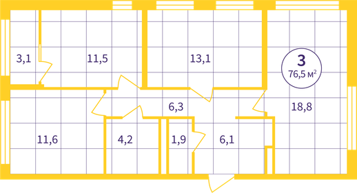 Квартира 75 м², 3-комнатная - изображение 2