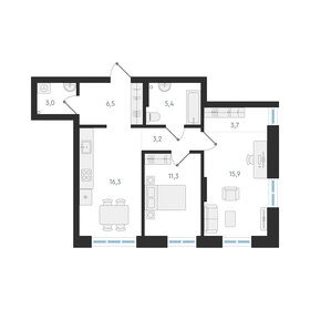 71,4 м², 2-комнатная квартира 12 800 000 ₽ - изображение 49