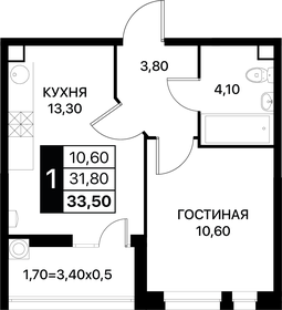 40 м², 1-комнатная квартира 5 540 000 ₽ - изображение 26