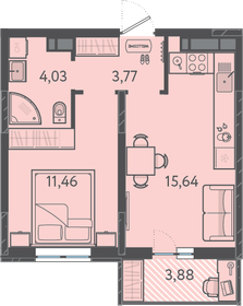 Квартира 36,1 м², 1-комнатная - изображение 1