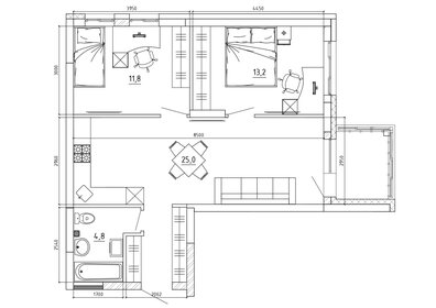 41,6 м², 2-комнатная квартира 3 300 000 ₽ - изображение 94
