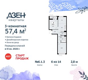 57,3 м², 3-комнатная квартира 15 151 057 ₽ - изображение 21