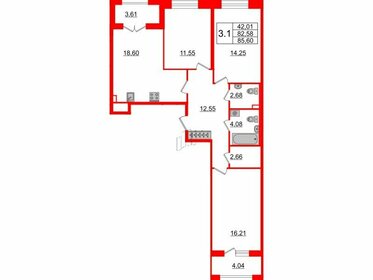 63,5 м², 2-комнатные апартаменты 21 470 000 ₽ - изображение 99