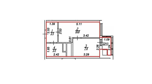 Квартира 27,5 м², 1-комнатная - изображение 1