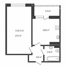 Квартира 35,8 м², 1-комнатная - изображение 1