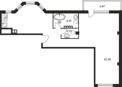 76,9 м², 3-комнатная квартира 23 880 000 ₽ - изображение 47