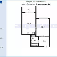 Квартира 35,7 м², 1-комнатная - изображение 3