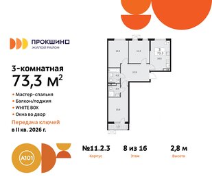 74,5 м², 3-комнатная квартира 16 663 457 ₽ - изображение 11