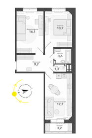 71,7 м², 3-комнатная квартира 7 200 000 ₽ - изображение 86
