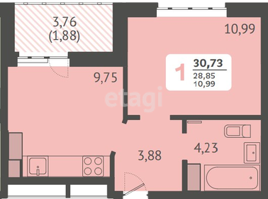 32,5 м², 1-комнатная квартира 3 800 000 ₽ - изображение 77