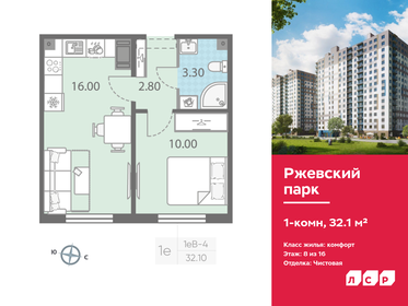 32,1 м², 1-комнатная квартира 5 152 050 ₽ - изображение 35