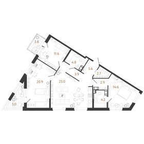 Квартира 96,2 м², 3-комнатная - изображение 1