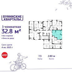 Квартира 32,8 м², 1-комнатная - изображение 2