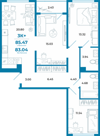 83 м², 3-комнатная квартира 8 470 000 ₽ - изображение 1