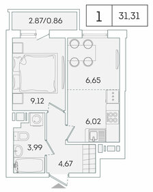 31,2 м², 1-комнатная квартира 5 129 808 ₽ - изображение 101
