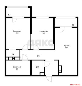 Квартира 64,6 м², 2-комнатная - изображение 1