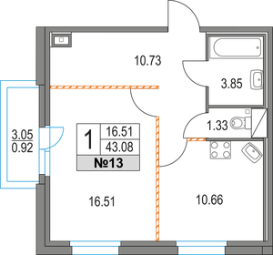 45,5 м², 2-комнатная квартира 11 096 000 ₽ - изображение 11