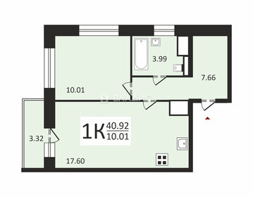 Квартира 40,9 м², 1-комнатная - изображение 1