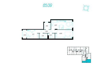 82 м², 2-комнатная квартира 6 800 000 ₽ - изображение 23