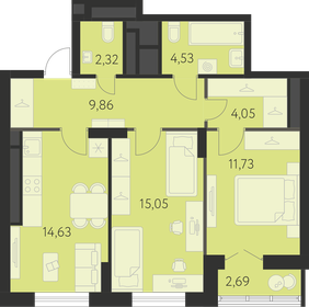 63,6 м², 2-комнатная квартира 8 128 000 ₽ - изображение 22