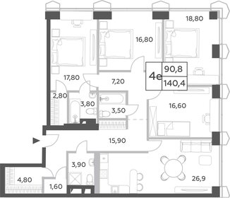 145 м², 5-комнатная квартира 94 626 792 ₽ - изображение 101
