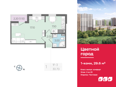 35,3 м², 1-комнатная квартира 3 998 657 ₽ - изображение 29