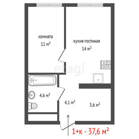 Квартира 37,6 м², 1-комнатная - изображение 2