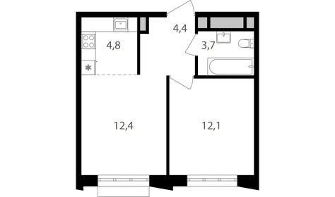 39,1 м², 2-комнатная квартира 14 596 030 ₽ - изображение 23